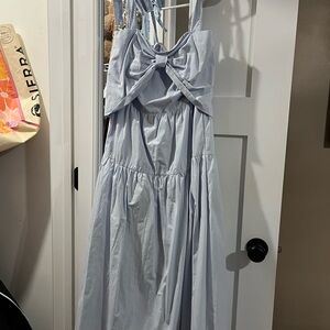 Elegant Light Blue Maxi Dress